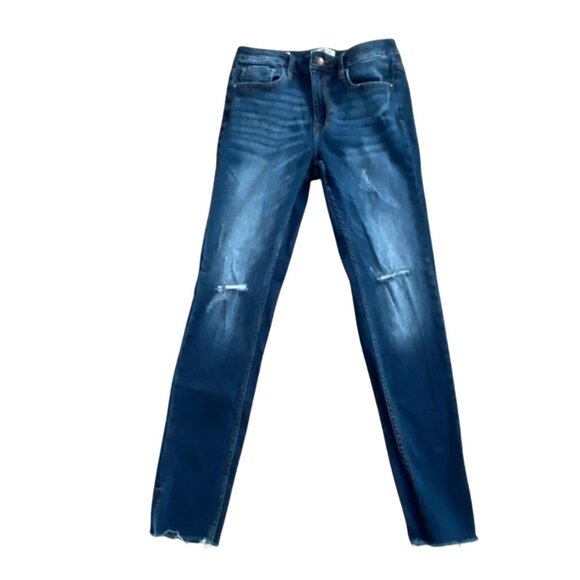 Vigoss Denim - Vigoss Ace Skinny Womens Dark Wash Distressed Denim Jeans-Size 29-GUC